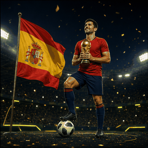 Spain celebrating as 2026 World Cup champions